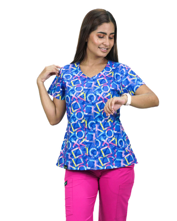 BLUSAS ESTAMPADAS – Etiquetas uniforme estampado – HELO UNIFORMES