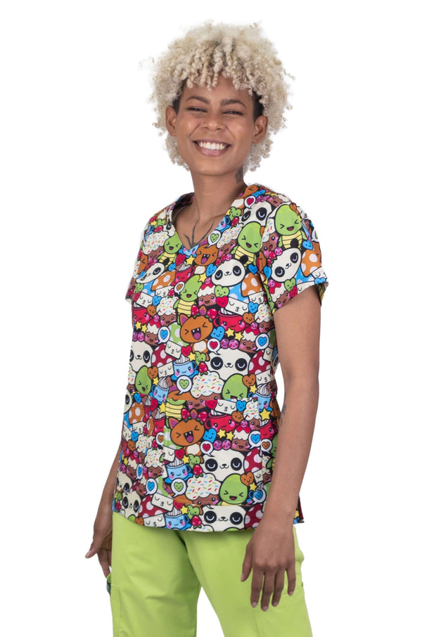 Blusa Uniforme Antifluido Estampado STICKERBOOM