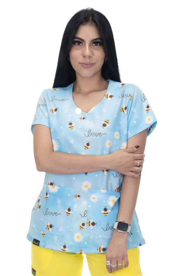 Blusa Uniforme Antifluido Estampado BEE