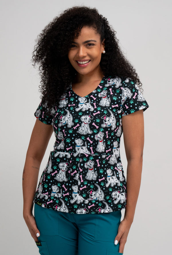 Blusa Uniforme Antifluido Estampado DALMATA