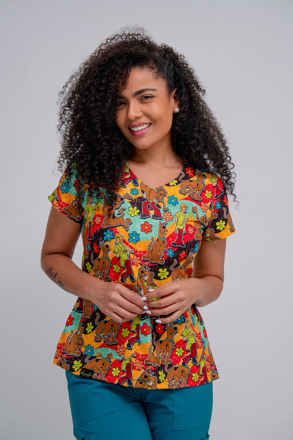Blusa Uniforme Antifluido Estampado SCOOBY