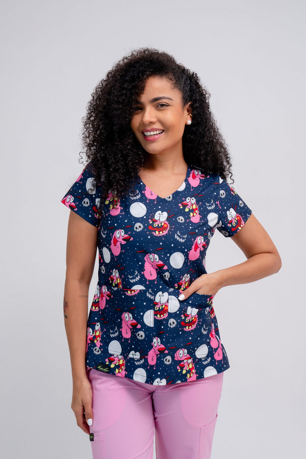 Blusa Uniforme Antifluido Estampado CORAJE