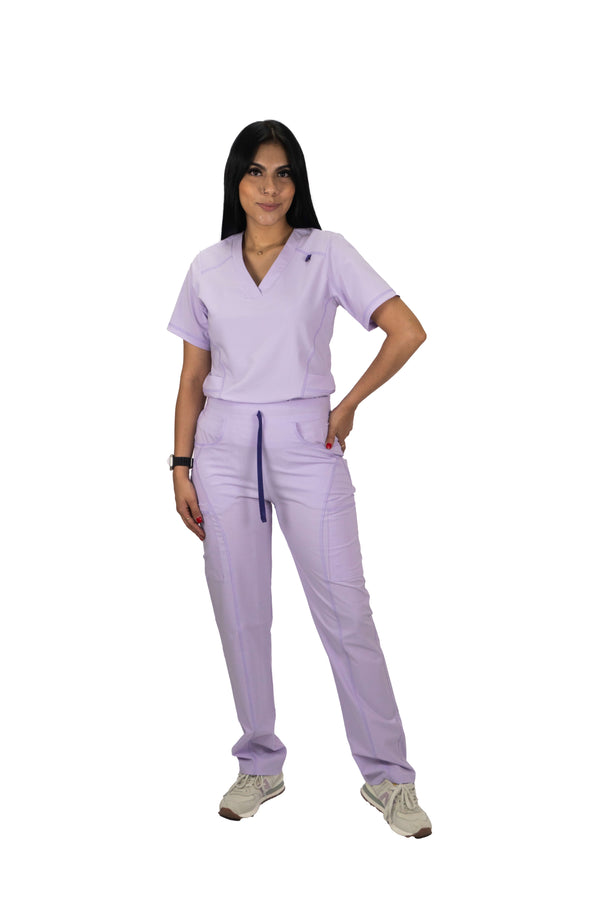 HELENA - Uniforme Unicolor Antifluido Licrado - LILA