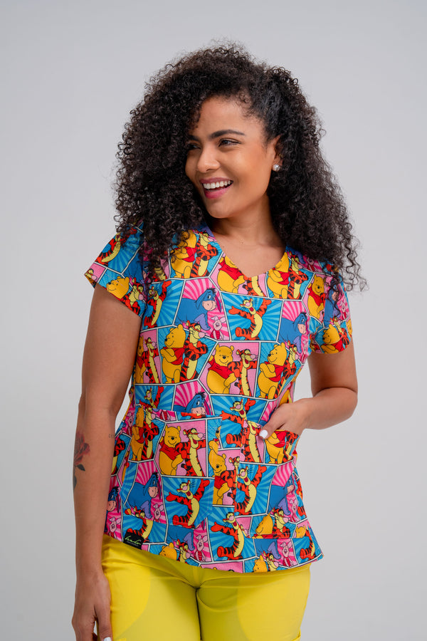 Blusa Uniforme Antifluido Estampado WINNIE