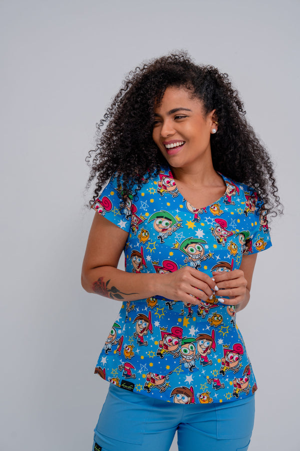 Blusa Uniforme Antifluido Estampado TIMMY