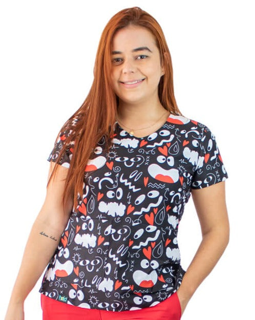 Blusa Estampado Uniforme Antifluido