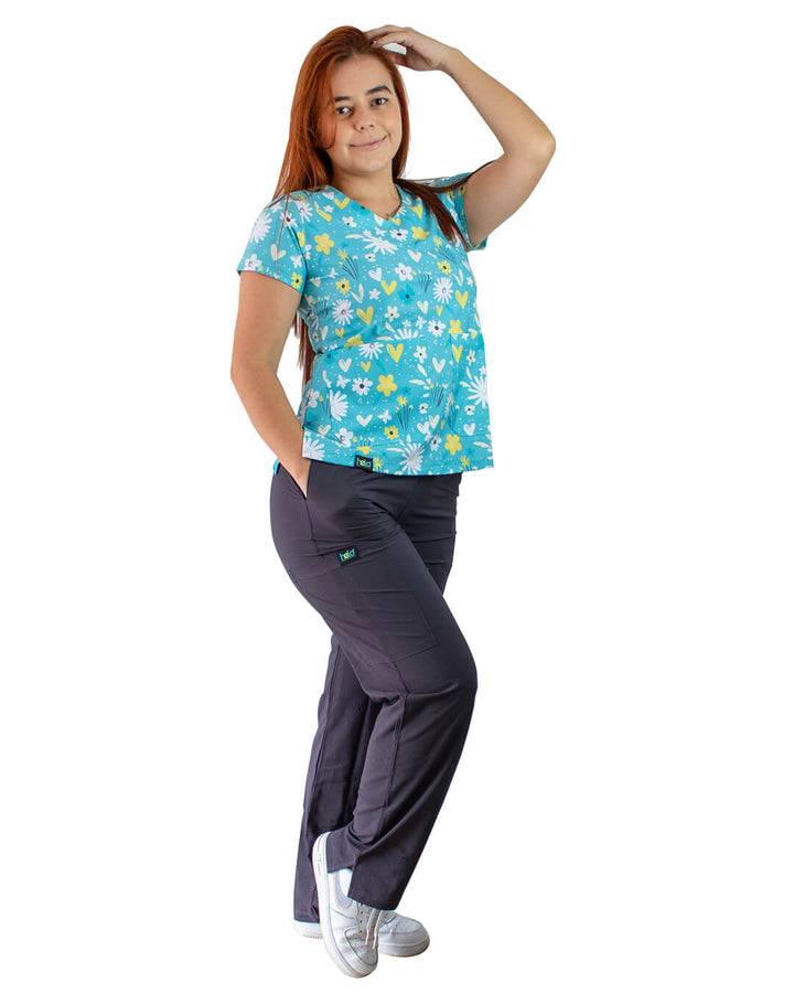 Blusa Estampada Uniforme Antifluido