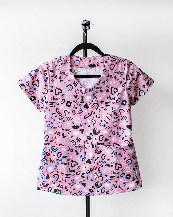 uniforme odontóloga estampado antifluido