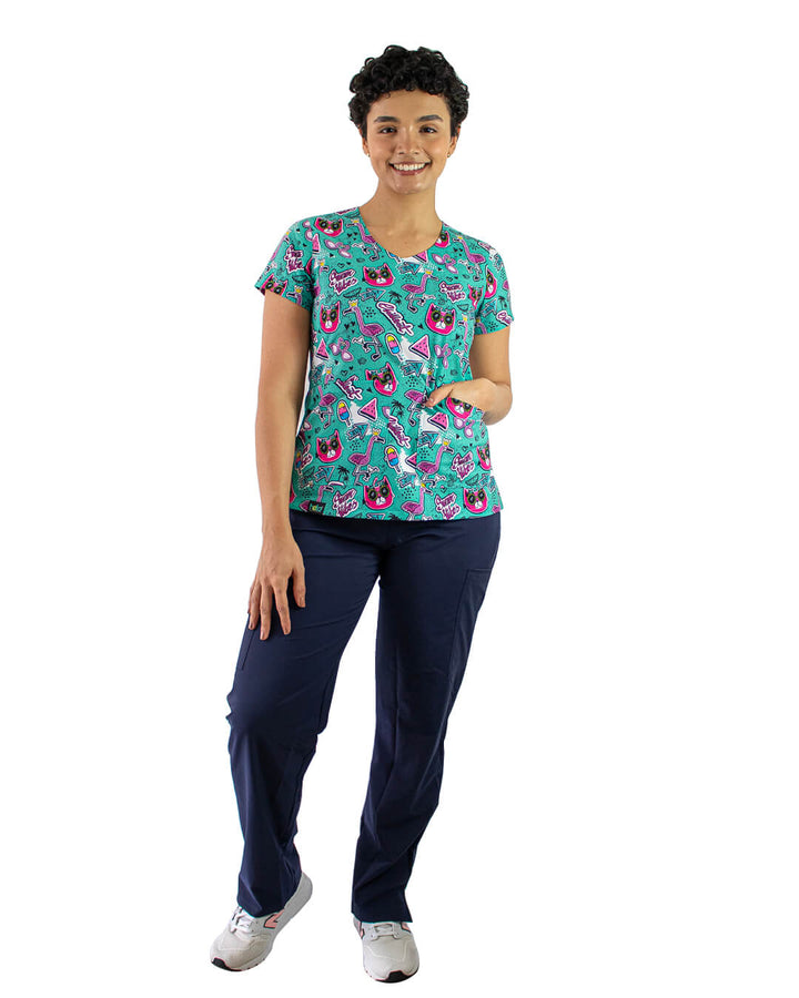 Uniforme estampado antifluido licrado mujer summer