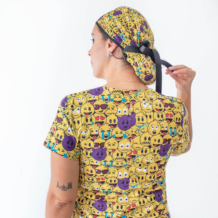 Uniforme estampado medico antifluido emojis