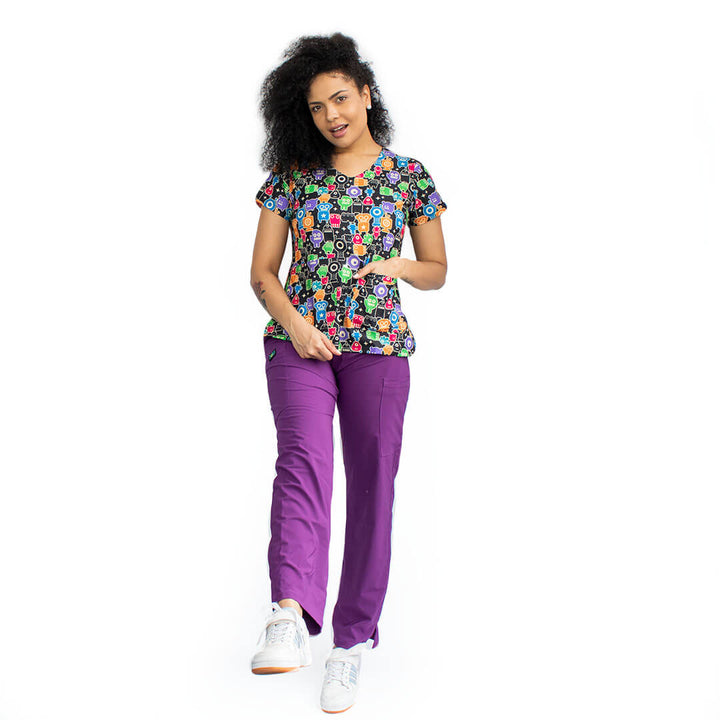 Uniformes estampados antifluidos medico mujer