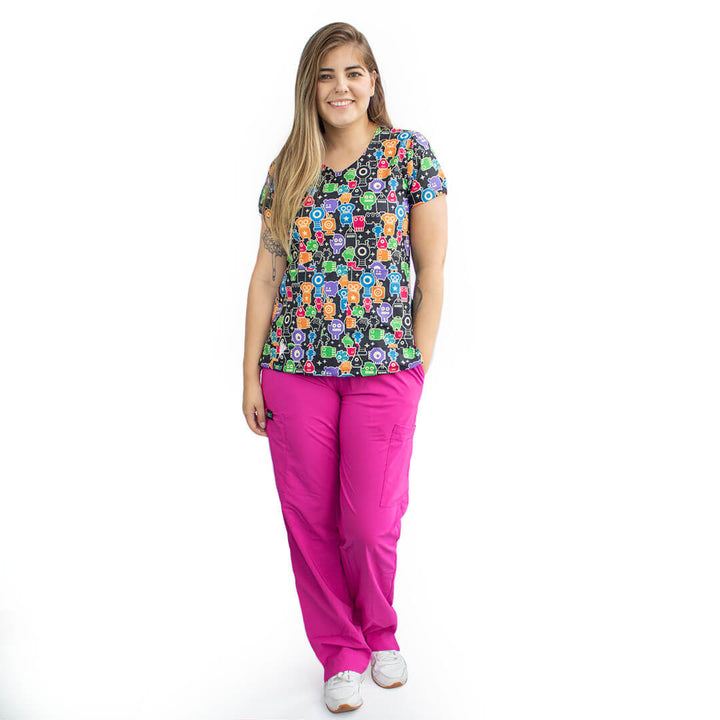 Uniformes medico antifluidos estampados mujer