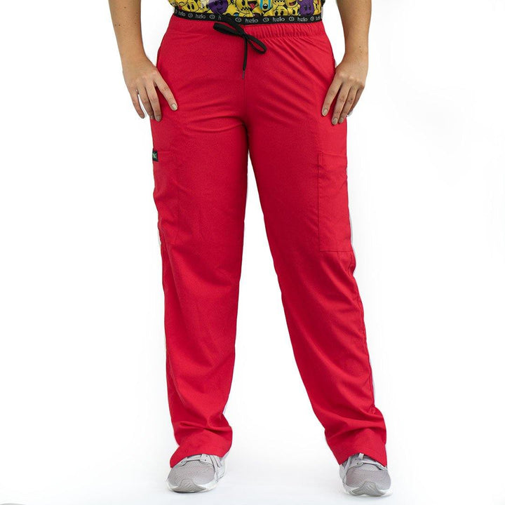 pantalones de uniforme modernos color rojo